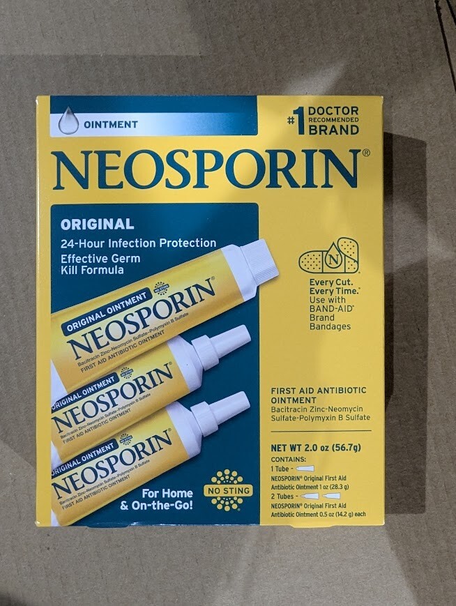Neosporin Original First Aid Antibiotic Ointment 1 oz. tube + .5 oz. tube, 2 pk.