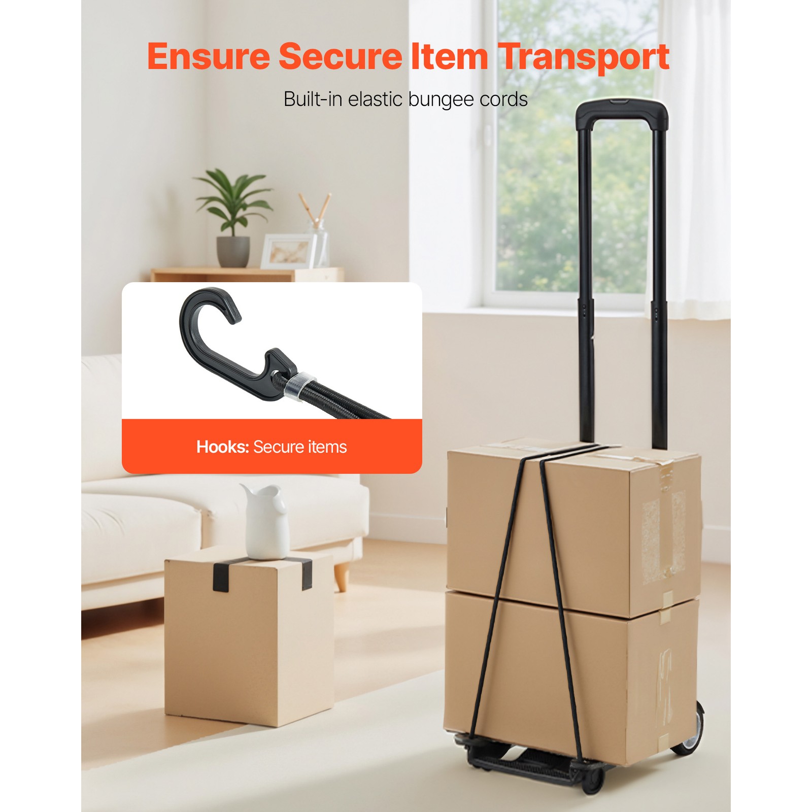 Uimoso Folding Hand Truck 110 lbs Capacity Cart for Transporting Items