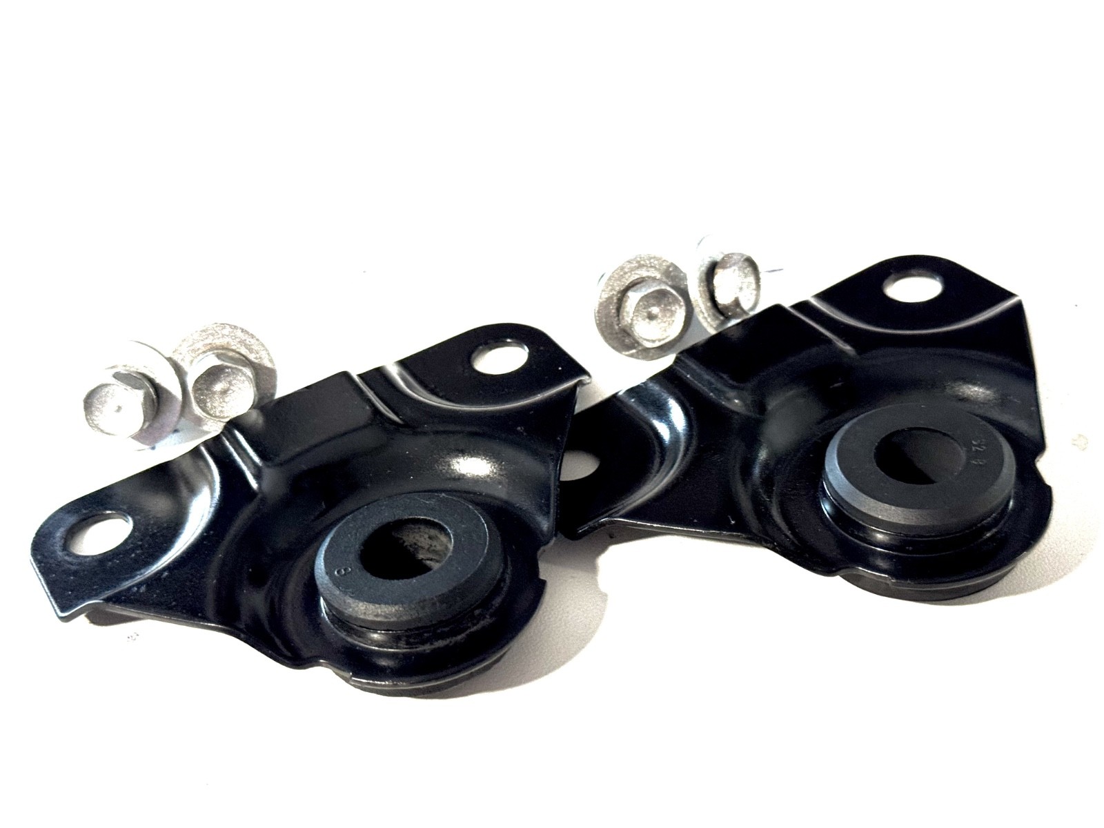 90-97 Honda Accord Radiator Top Mount Bracket Set Pair Black OEM