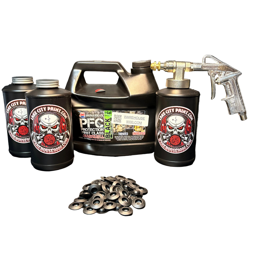 Black Berkebile PFC Pro Undercoating Gun Kit (3 B Quart Bottles)