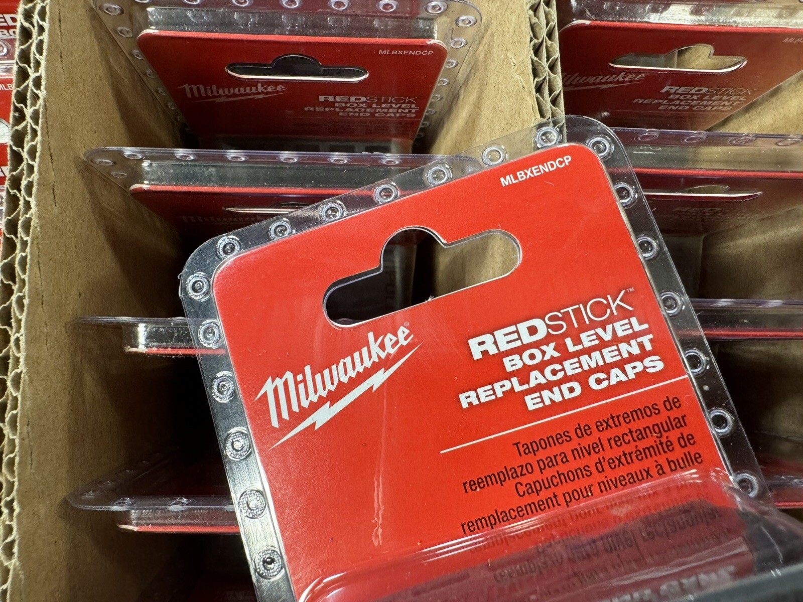 New Milwaukee MLBXENDCP Redstick Compact Level Replacement End Caps Case of 150