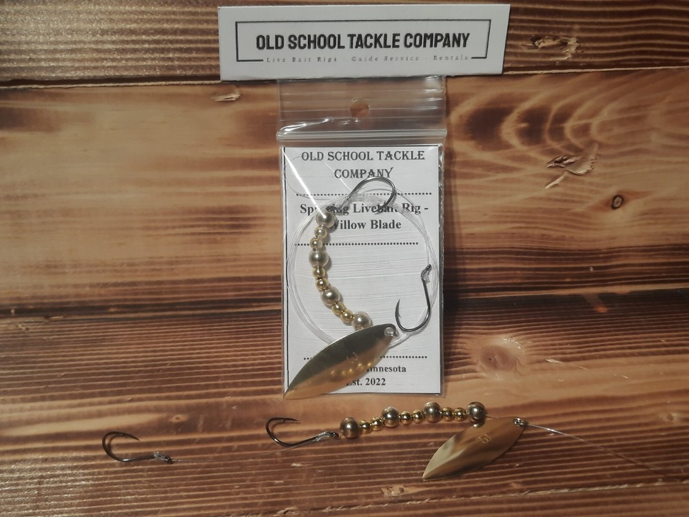 2-Hook Crawler Harness - Size #3 Willow Blade - 4'/48" - 15lb - Size #4 Hooks