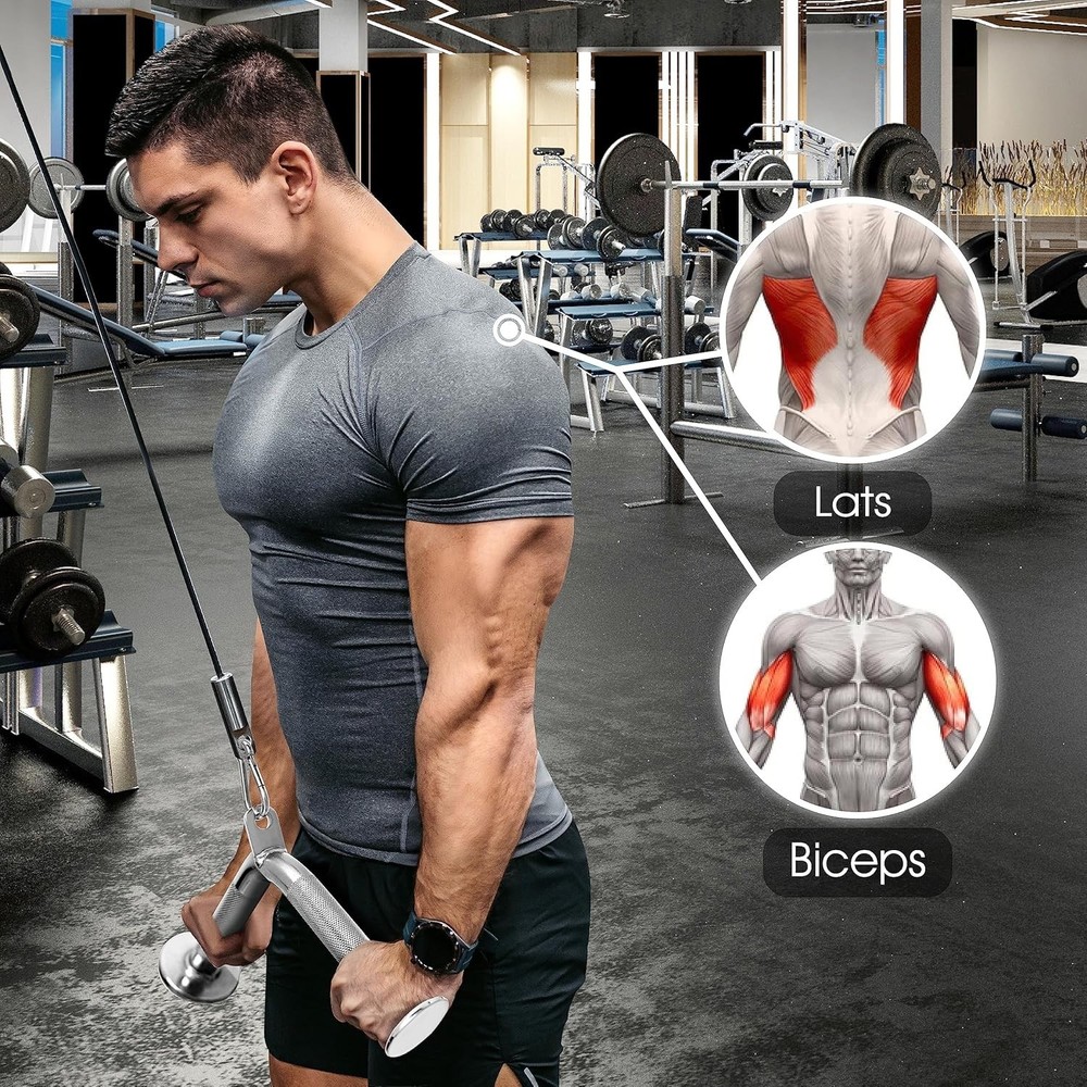 Knurled Handles Lat Pulldown Attachments, 880LB