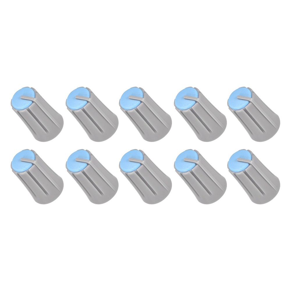 Potentiometer Control Knob Insert Shaft Switch Knobs 6mm/Grey Blue / 10Pcs