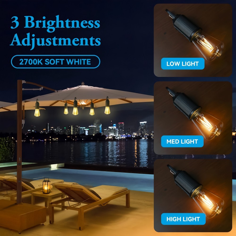 4x LED Lantern Camping Light Tent Lamp USB Night Light 3 Brightness Modes