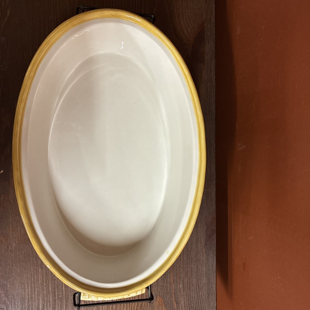 Temp-tations Presentable Ovenware By Tara Fruit Basket Pattern 4 Piece Set NWOB