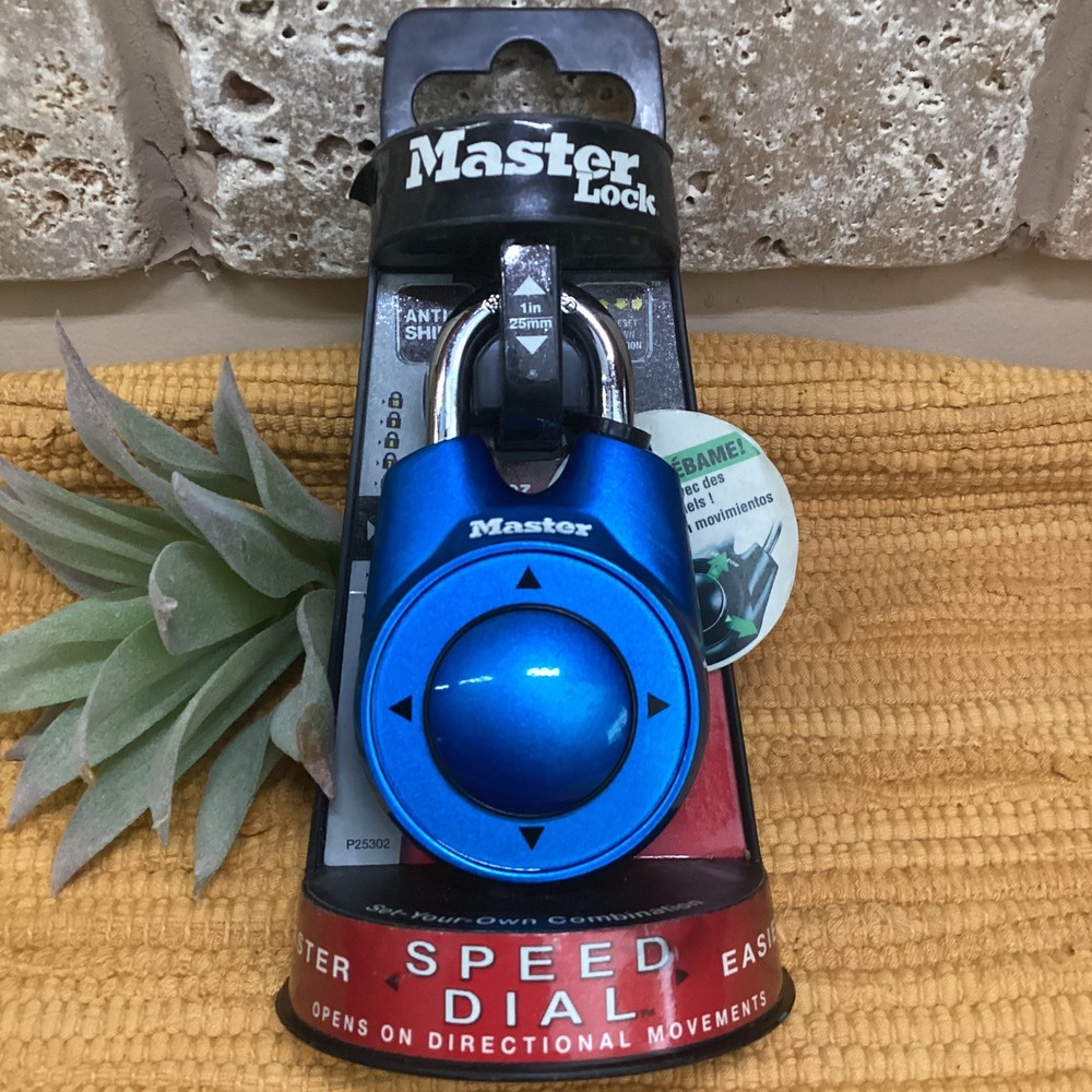 Master Lock 1500ID Speed Dial Combination Lock Blue New