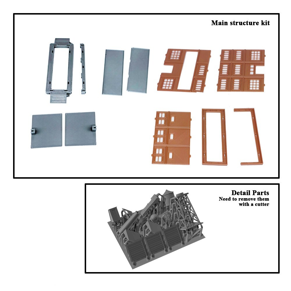 Outland Models Railroad Layout Large Factory with Inside Loading Dock N Scale