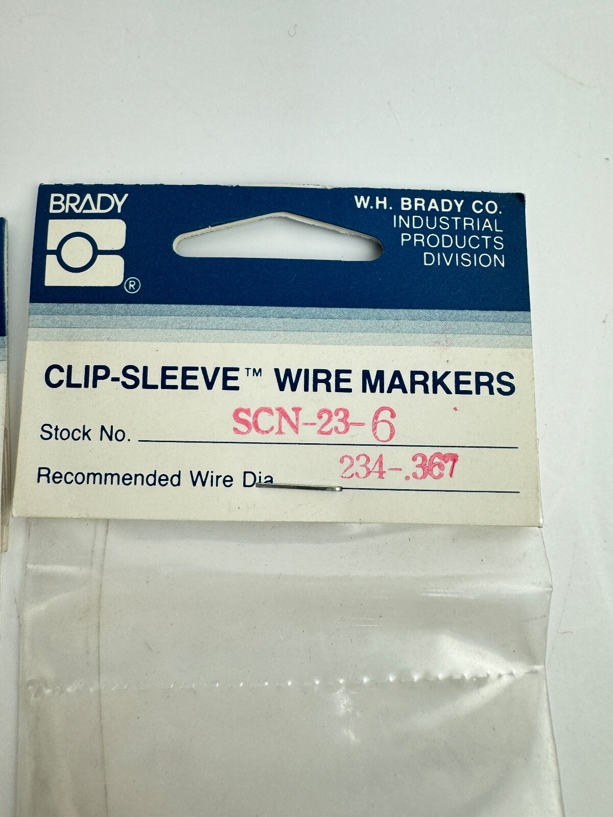 BRADY SCN-23 ASSORTED CLIP-SLEEVE WIRE MARKERS *LOT OF 3 BAGS* #4, 6, 9