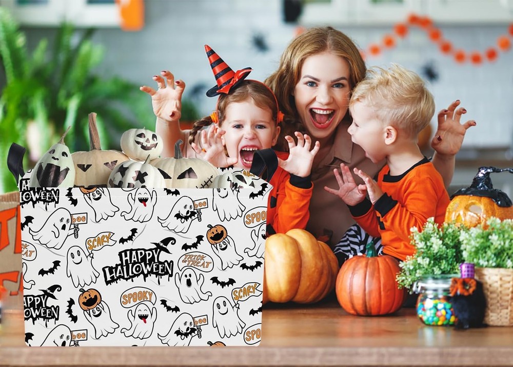 NTAOHAMPER Rectangular Storage Baskets, Gift Basket for Halloween, Book Box, ...