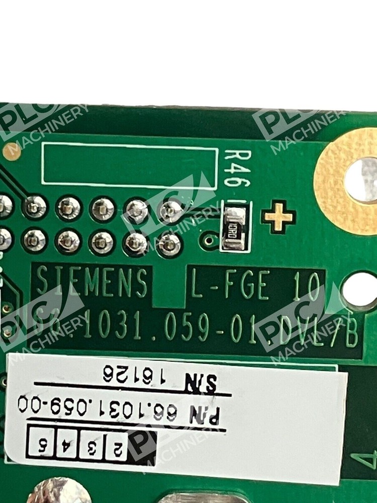 Siemens 66.1031.059-00 PCB Assembly L-FGE 10 66.1031.059-01.DVL/B
