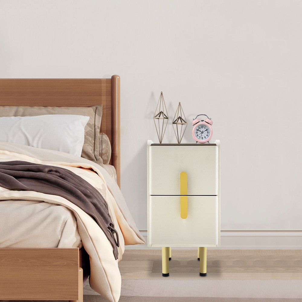 Narrow Bedside Table with Drawers, Bedside Table, Slim Bedside Table