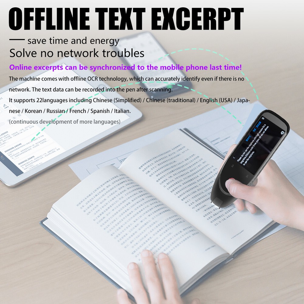 Smart Scan Translation Pen Camera Text Reading 112 Language Translator Device