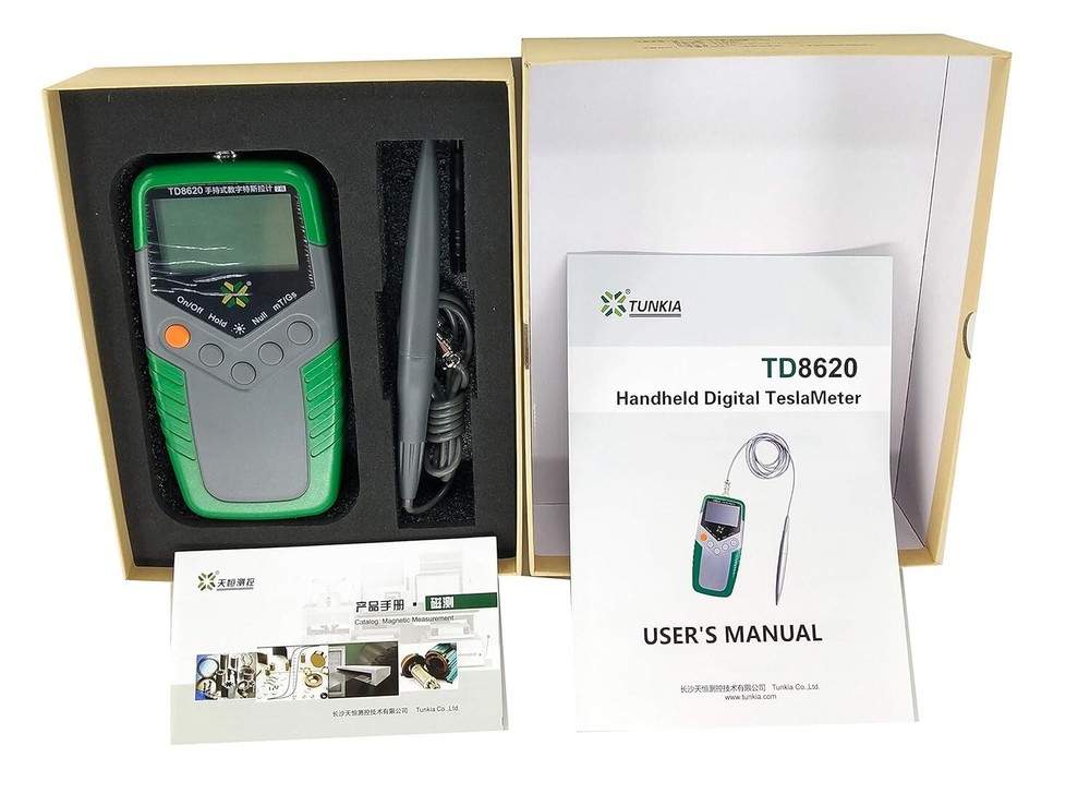 Digital Tesla Meter Gauss Meter Surface Magnetic Field Meter Tester 2% Accuracy