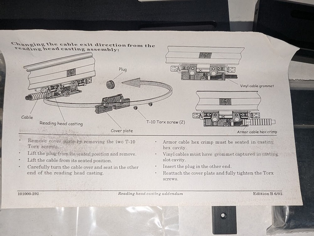 ACU-RITE 73-16-40-0 MOUNTING KIT 385074-06 MATE MINI-SCALE ENCODER LATHE Z-AXIS