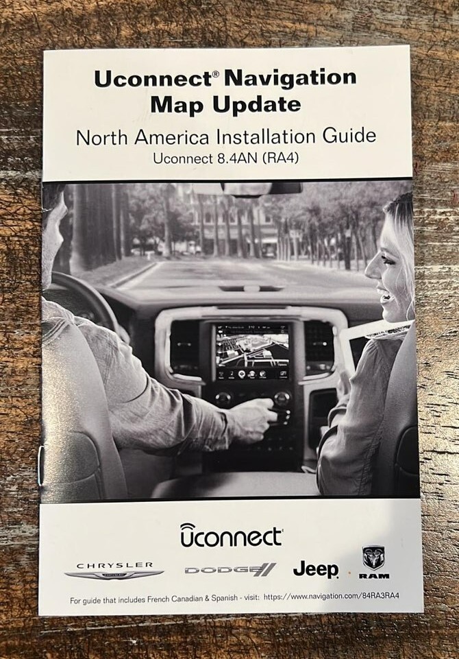 2024 North American MAP for UCONNECT 8.4AN navigation system (RA4/VP4) DODGE RAM
