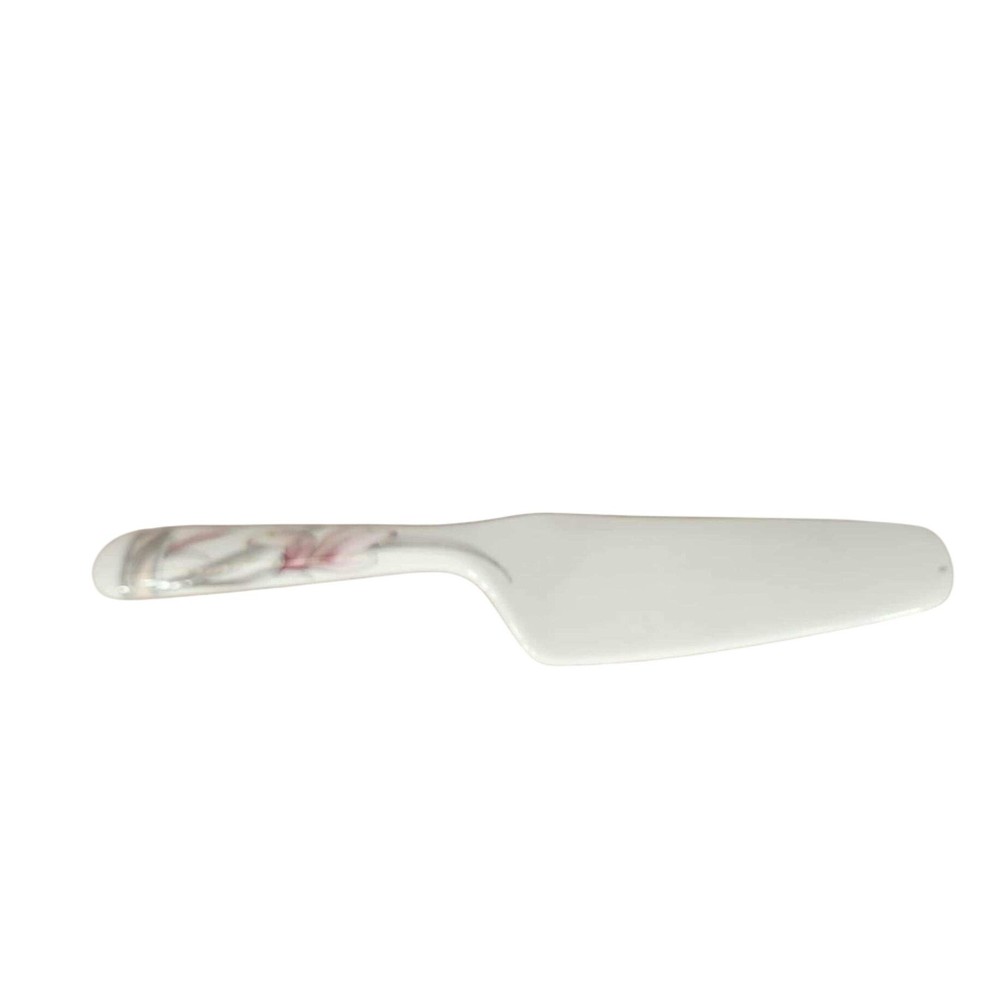 Mikasa Cake Server Pie Spatula White Floral Handle
