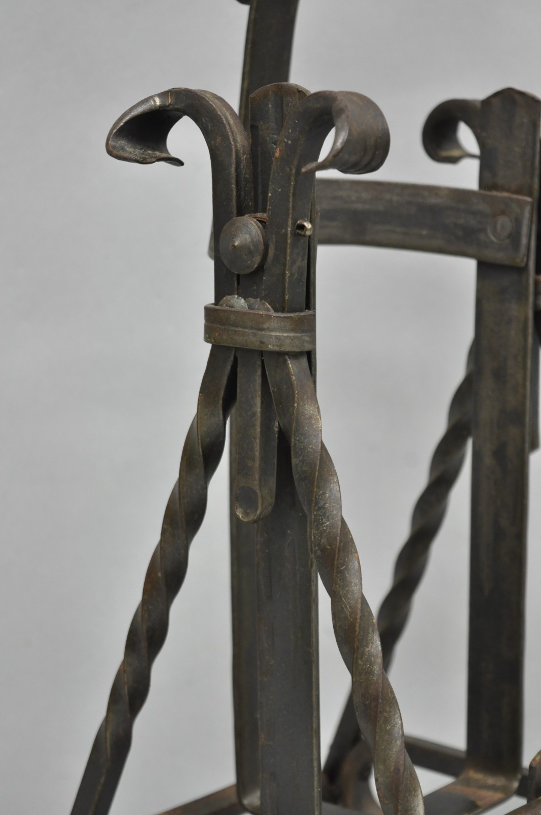 Antique German Arts & Crafts Wrought Iron Asbach Uralt 3 L Brandy Pourer Server