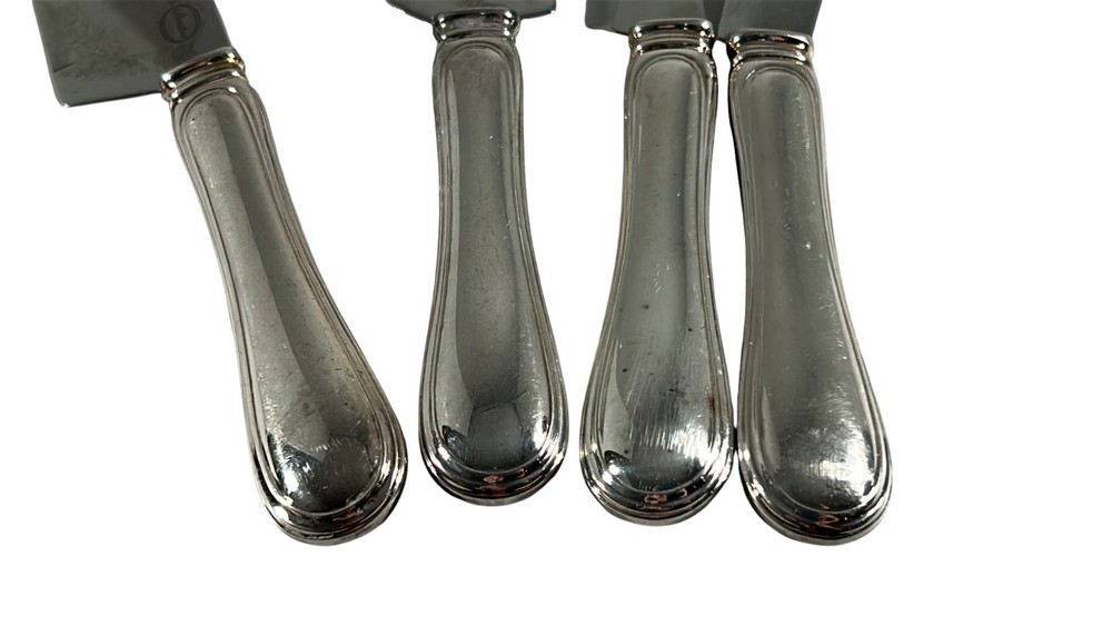 Sheratonn Silver Plate Handle Serving Flatware Set 4 Pieces Cheese Knife Fork