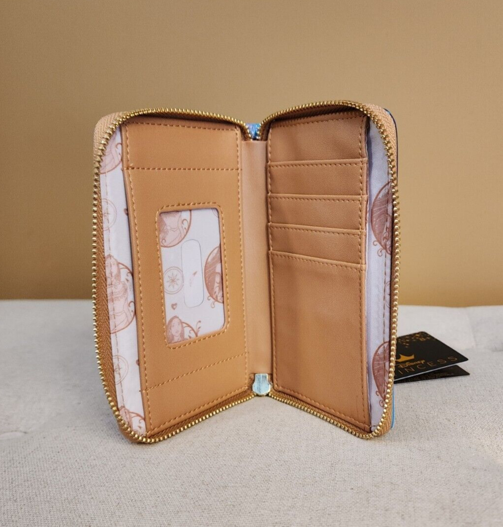 Loungefly Disney Pocahontas Princess Scenes Wallet Zip Around NEW