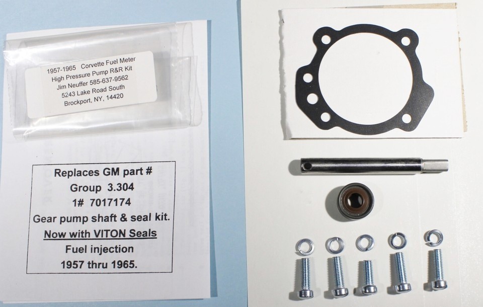 1957-1965 Chevy Corvette Fuel Injection Pump Shaft & Viton Seal Install Kit