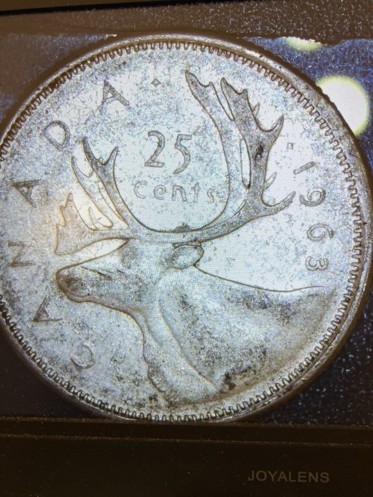 CANADA 25 CENTS 1963 SILVER