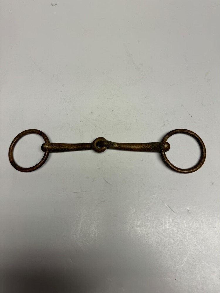 Antique snaffle riding bit Nickel