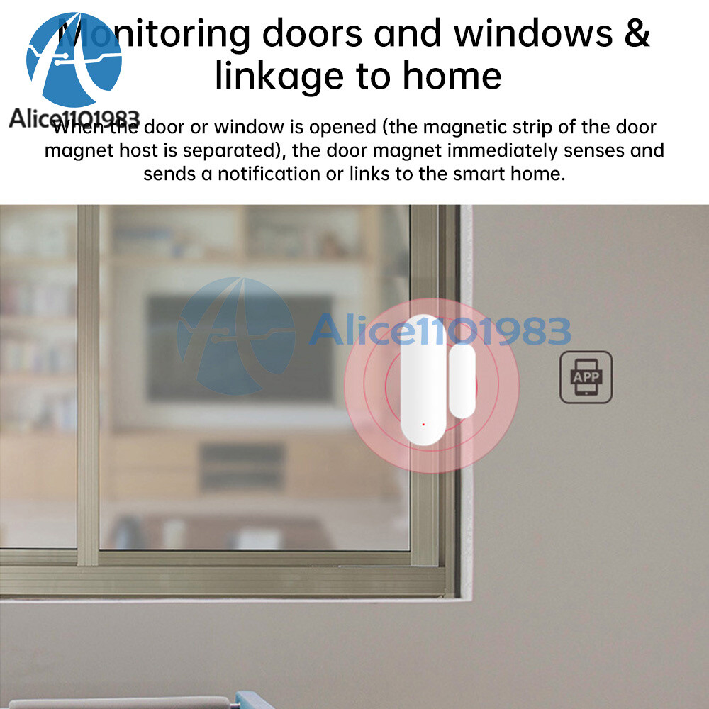 eWeLink/Tuya Smart WIFI Door Window Sensor Open Close Detector App Notification