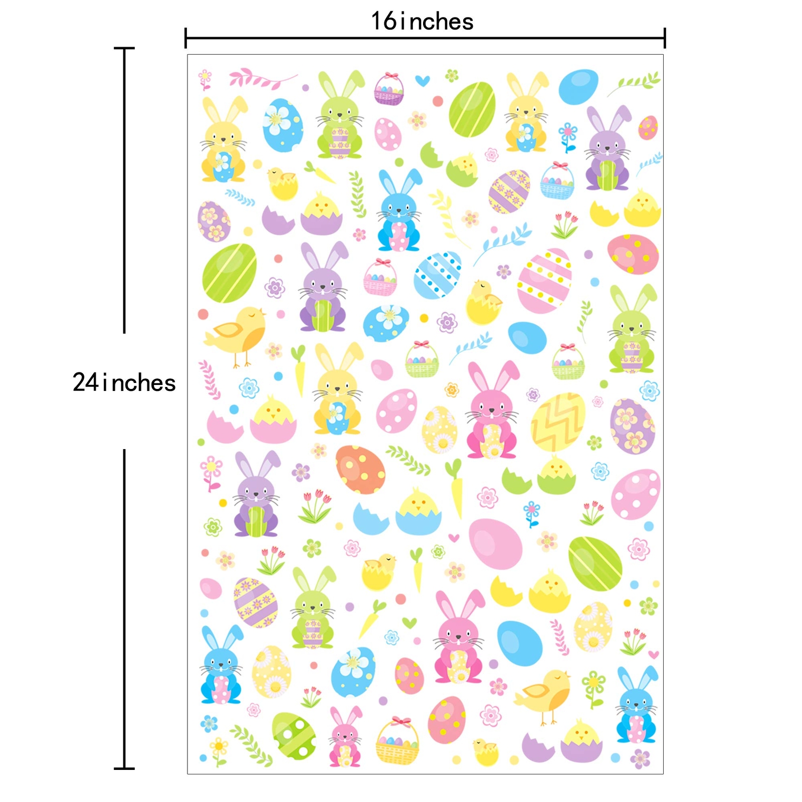 20pcs Basket Bags pull bow Set 10 pieces Easter Cellophane Wrap Plastic Bag 1...