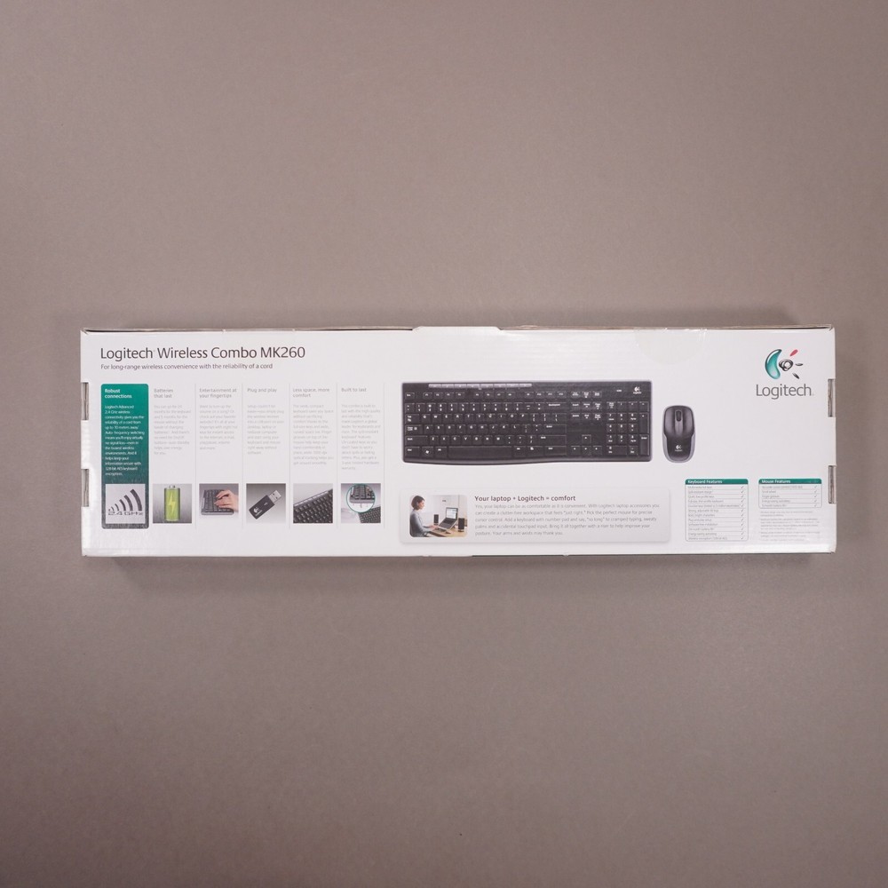 NEW Logitech MK260 Wireless Combo Keyboard & Mouse 2.4 Ghz 10-Meter Range SEALED