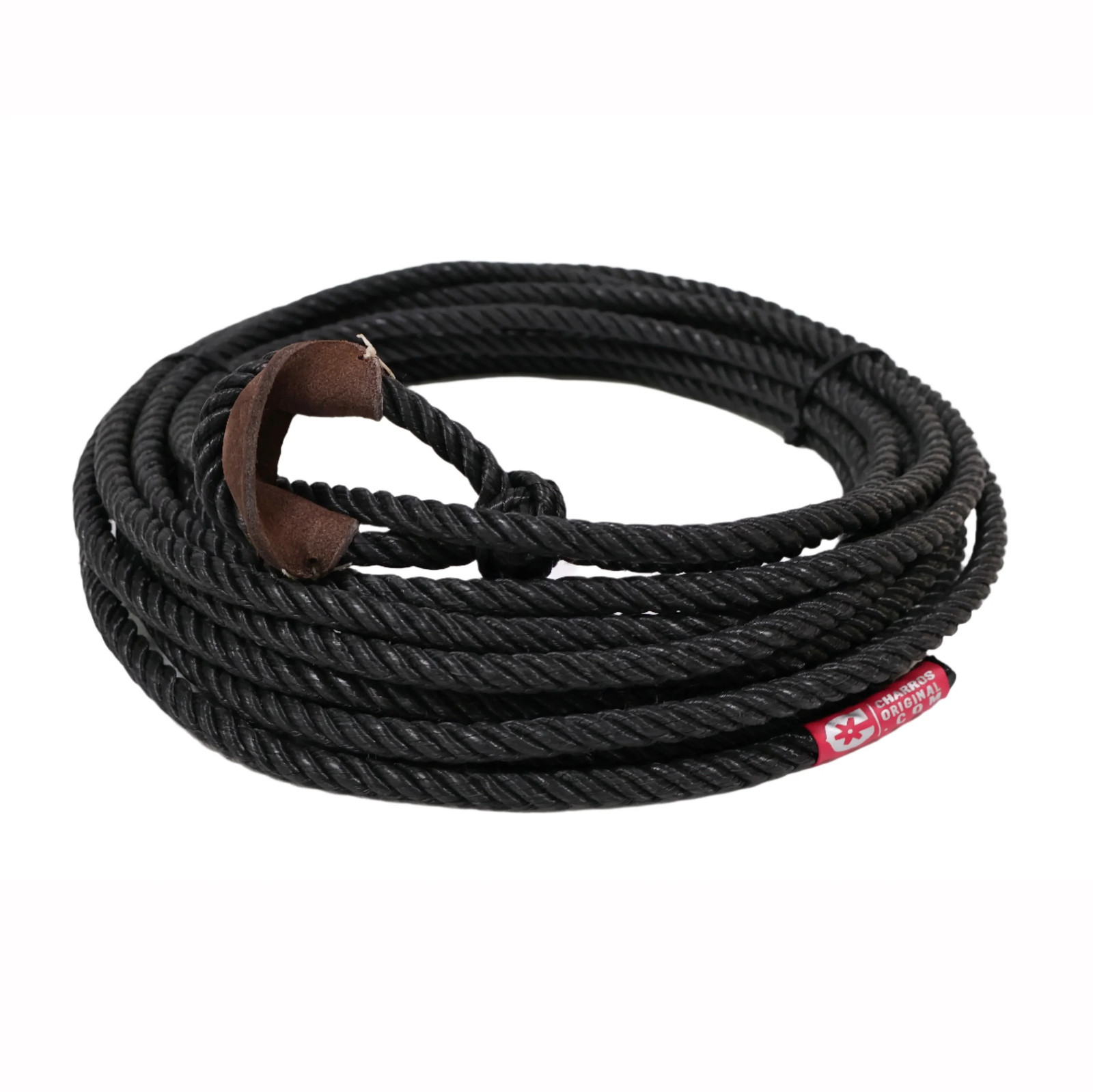 LIMITED - 58ft Black Charro Soga Para Florear Trick Rope