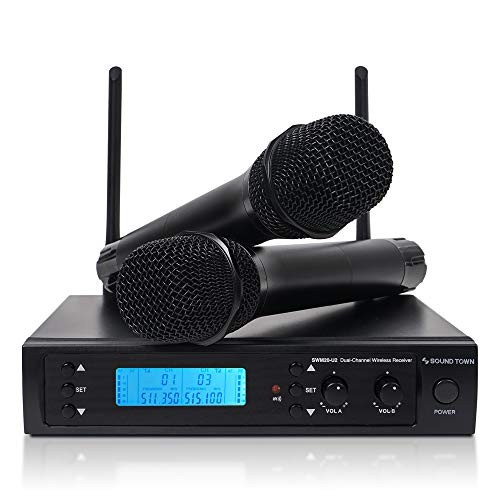 200-Channel Professional UHF Wireless Microphone System with 2 2 Handheld Mics