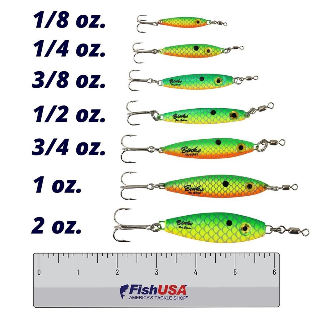 Bink's Spoon w/Chain Dropper Hook White/Pink Back 1/8