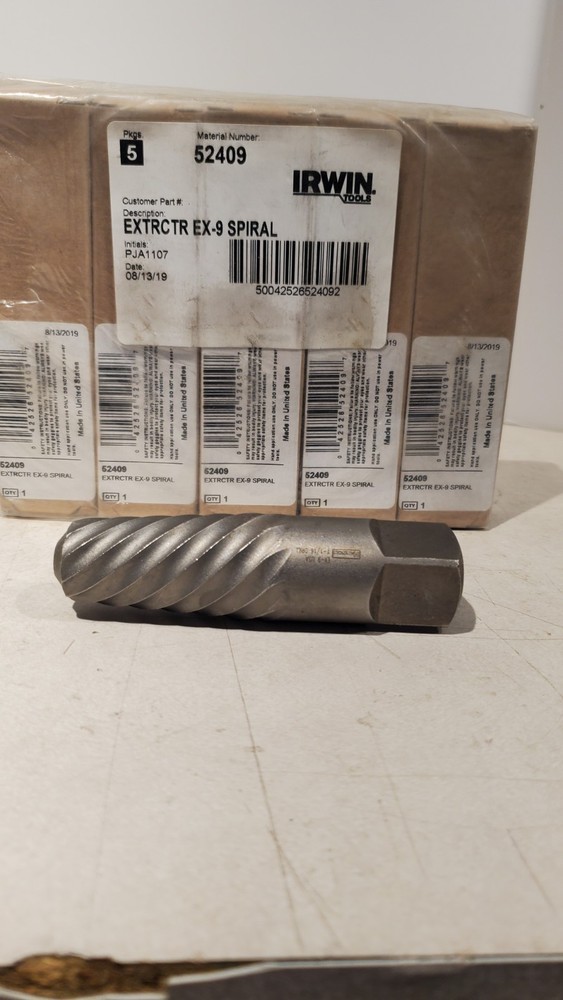 Irwin Tool EX9 Spiral Extractor (screw extractor)