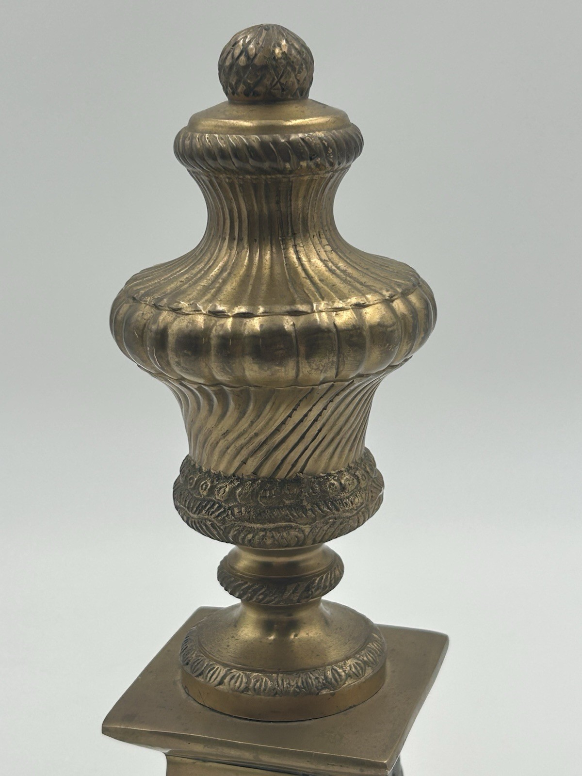 Antique Brass "Tyneside Scottish" Regimental Urn Bookend