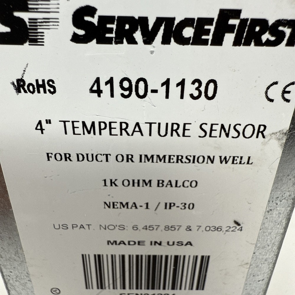 2 Trane 4190-1130 ServiceFirst 4" Temperature Sensor For Duct or Immersion Well