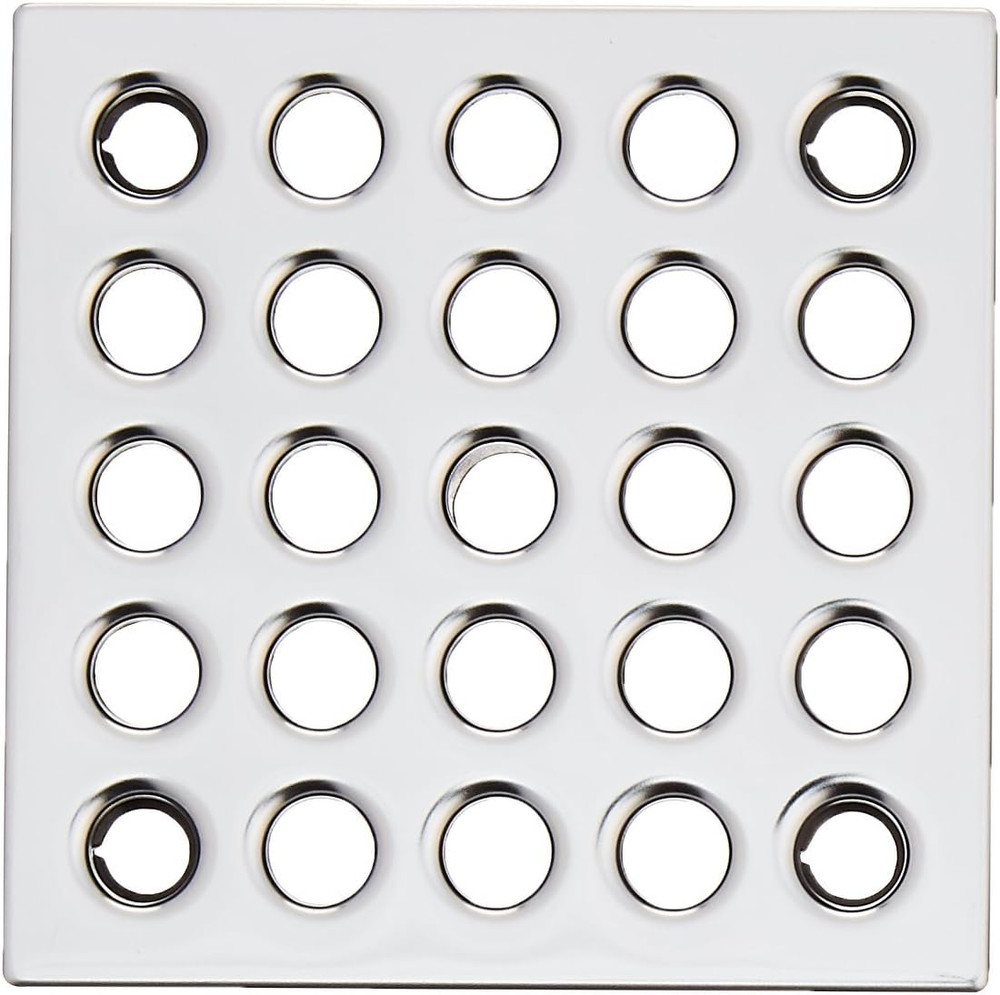 E4401 Square Shower Drain Grate, Silver