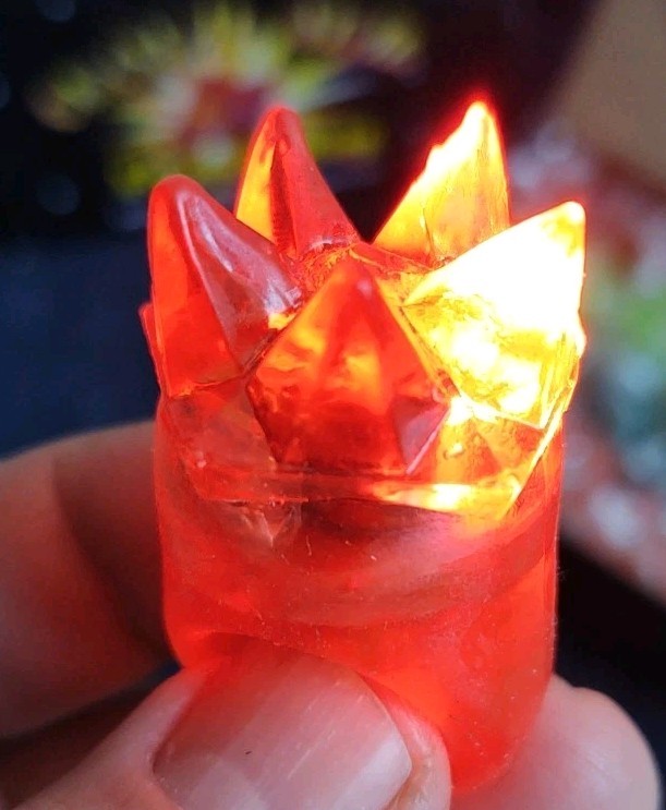 New Box Of 24 Flashing Led Gel Spike Rings In Multi Colors Light Up Party Favors