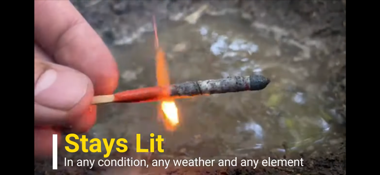 Black Beard Fire Starter Storm Proof Matches Outdoor Survival Gear Waterproof