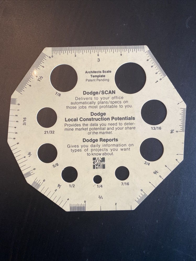 McGraw-Hill Architects Scale Template: Space & Room Layouts, Circles Dodge/SCAN