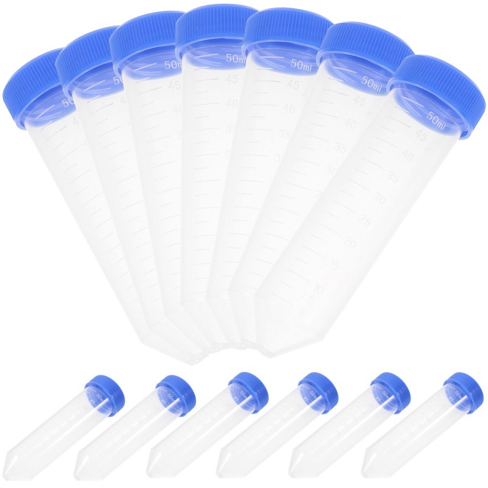 25pcs Centrifuges Tubes With Screw Caps - 50ml Plastic Clear Sample Storage