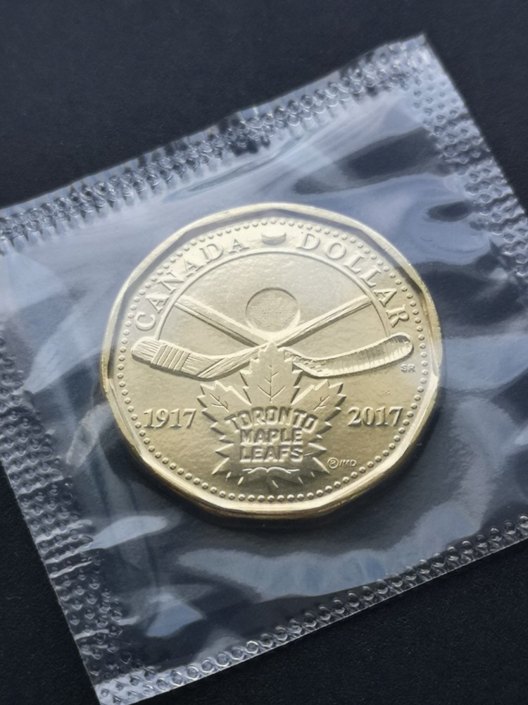 ***  CANADA  LOONIE  2017  TORONTO  MAPLE  LEAFS  *** SEALED  PROOF  LIKE  ***