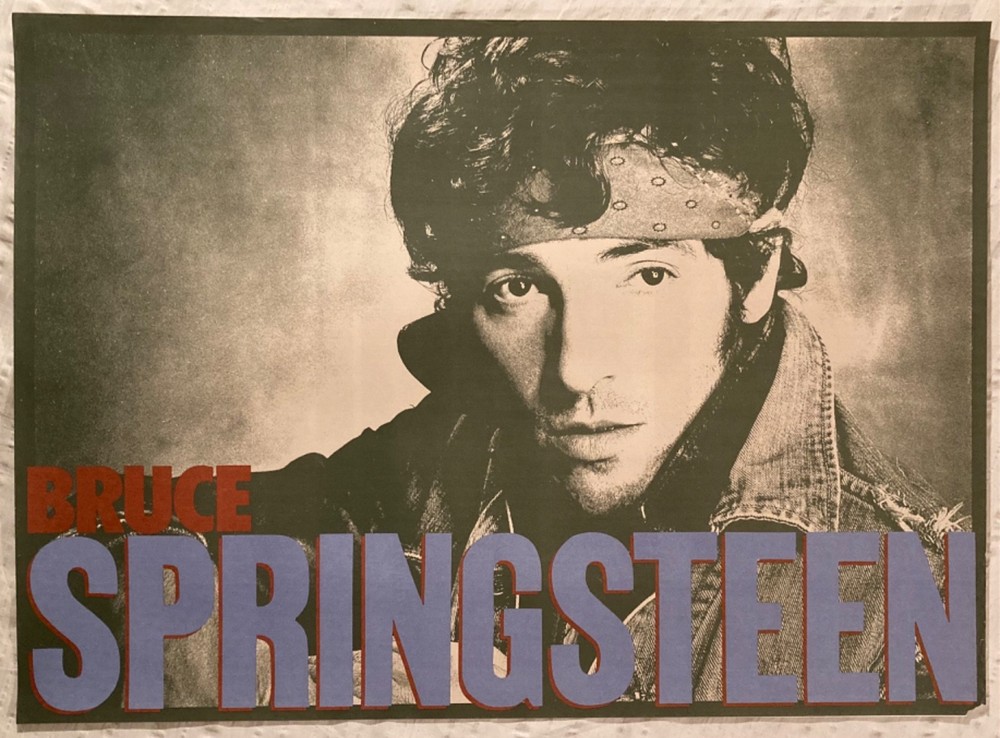 Bruce Springsteen 1985 Matte Promo Poster Blue Writing E