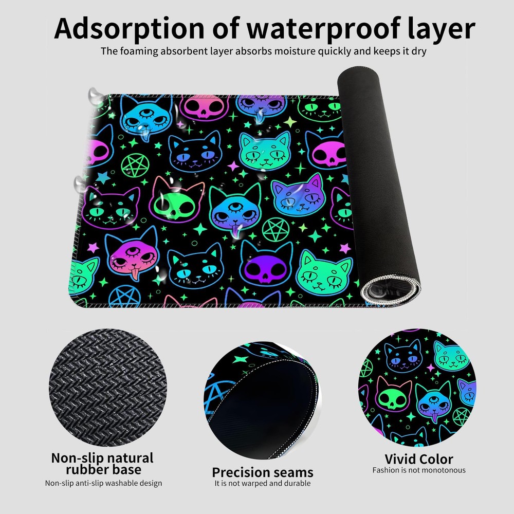ALTEKO Large Gaming Mouse Pad, Computer Mouse Mat, Funny Desk Pad Protector Deco