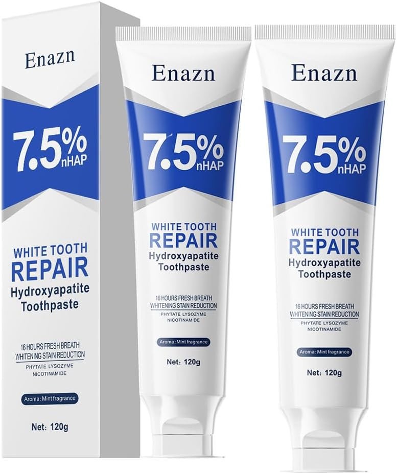 7.5% Nano Hydroxyapatite Toothpaste Remove Deep Clean For Sensitive Teeth-2 Pack