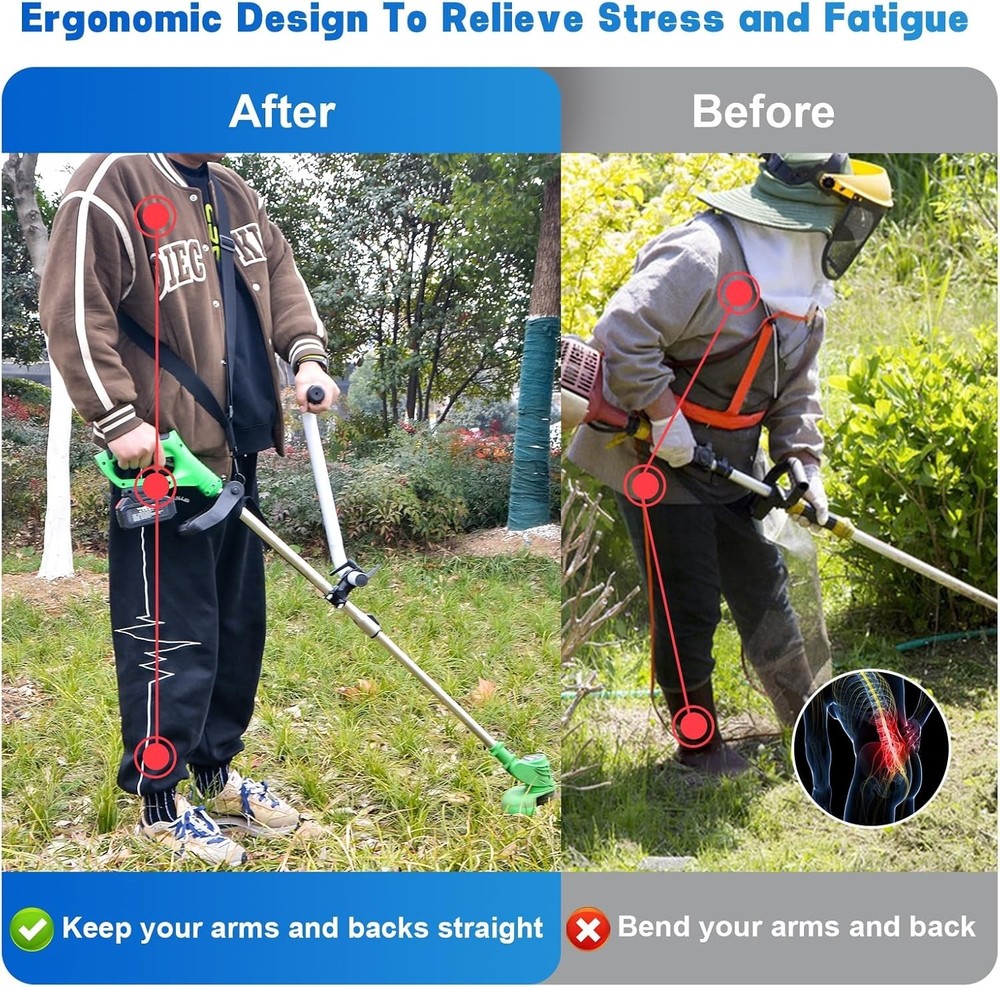 Upgraded Weed Eater Handle, Ergonomic String Trimmer Handle with Trimmer Shou...