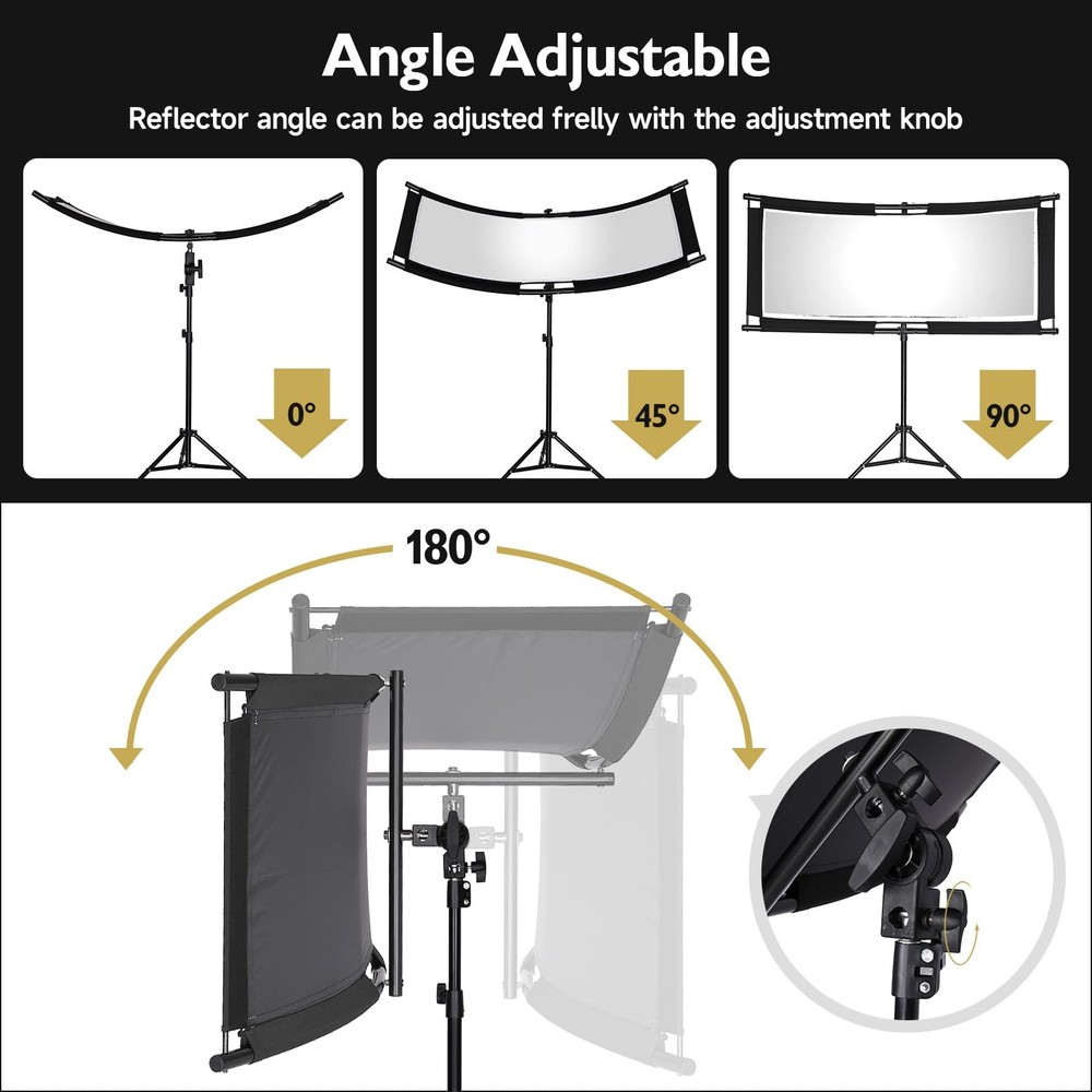 Clamshell Light Reflector/Diffuser with Carrying Case,40"X20" (4 Color in 1) ...