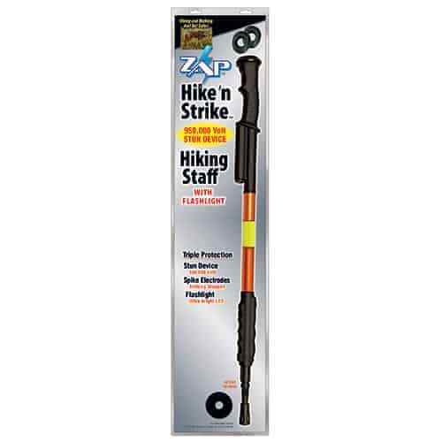 Hike'n Strike Stun Walking Cane Staff, With Flashlight, Batteries Included
