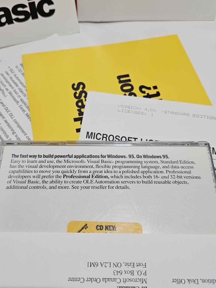 Microsoft Visual Basic Stadard Edition Version 4.0