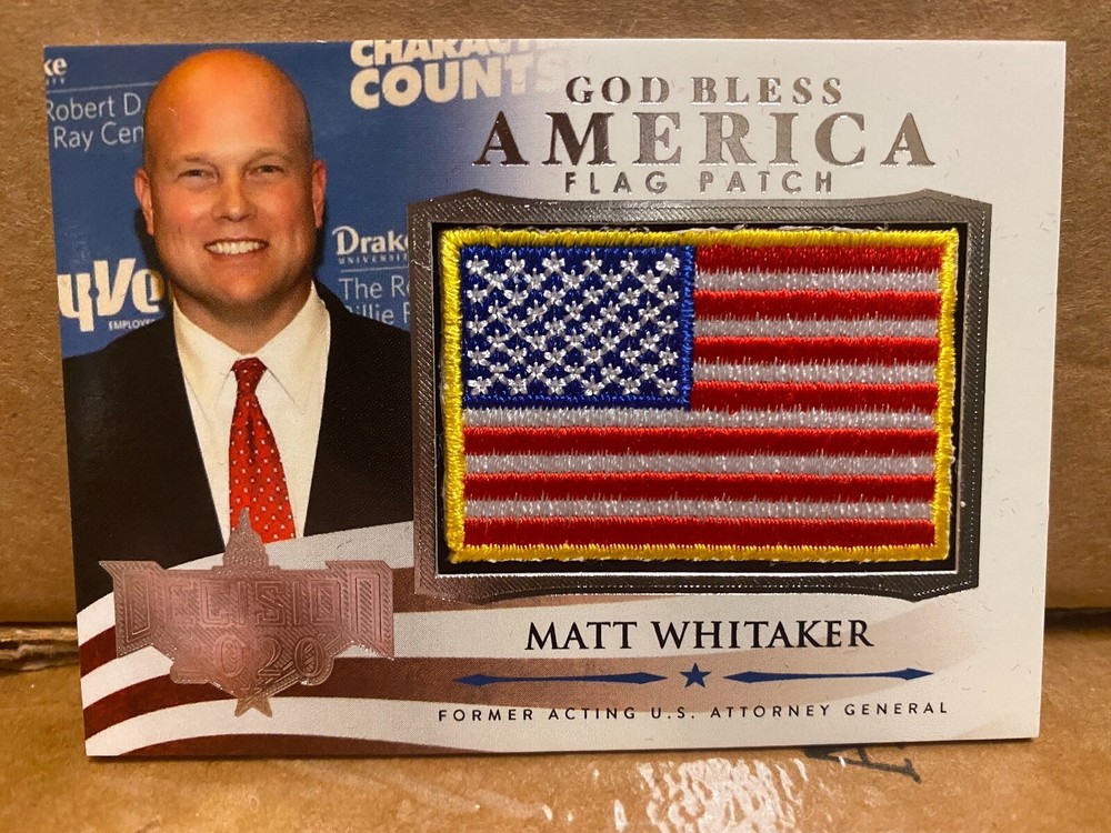 MATT WHITAKER DECISION 2020 SERIES 2 FLAG PATCH #GBA-44